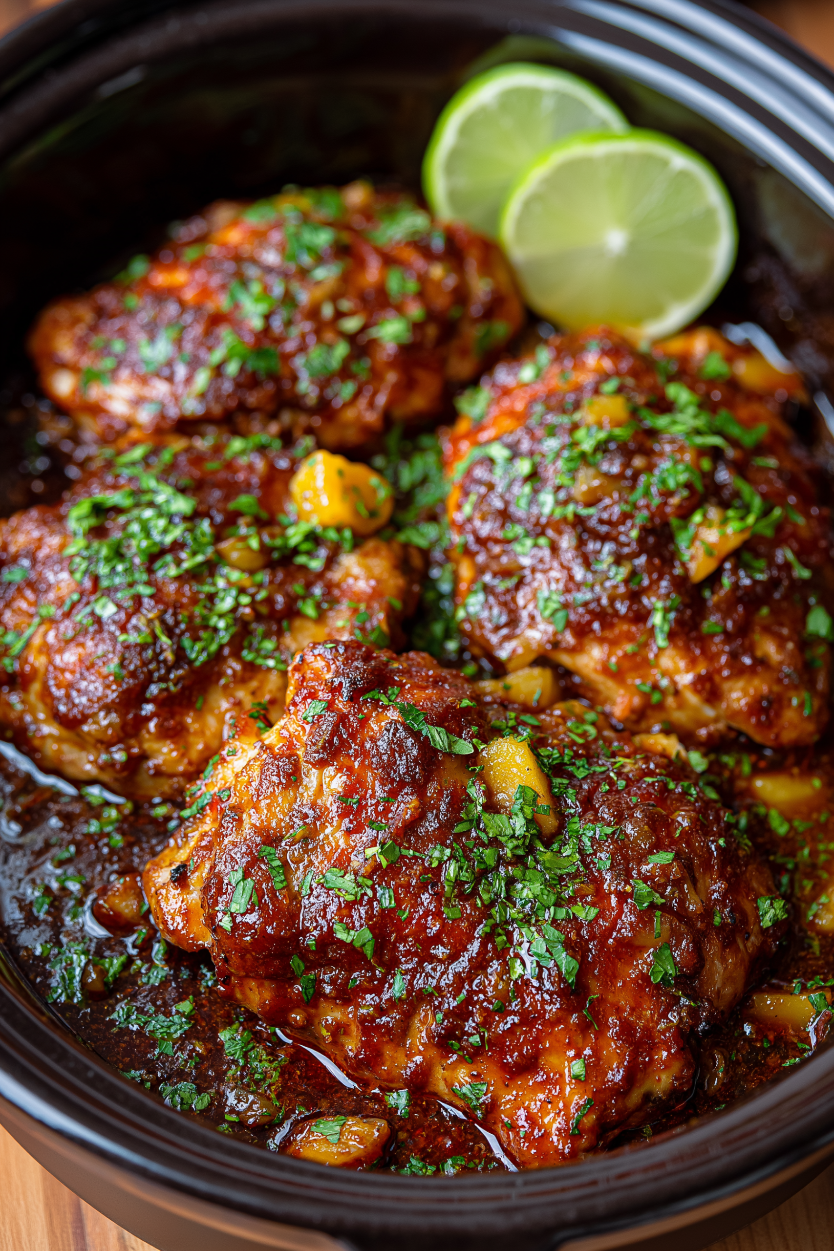 Crockpot Pineapple BBQ Chicken