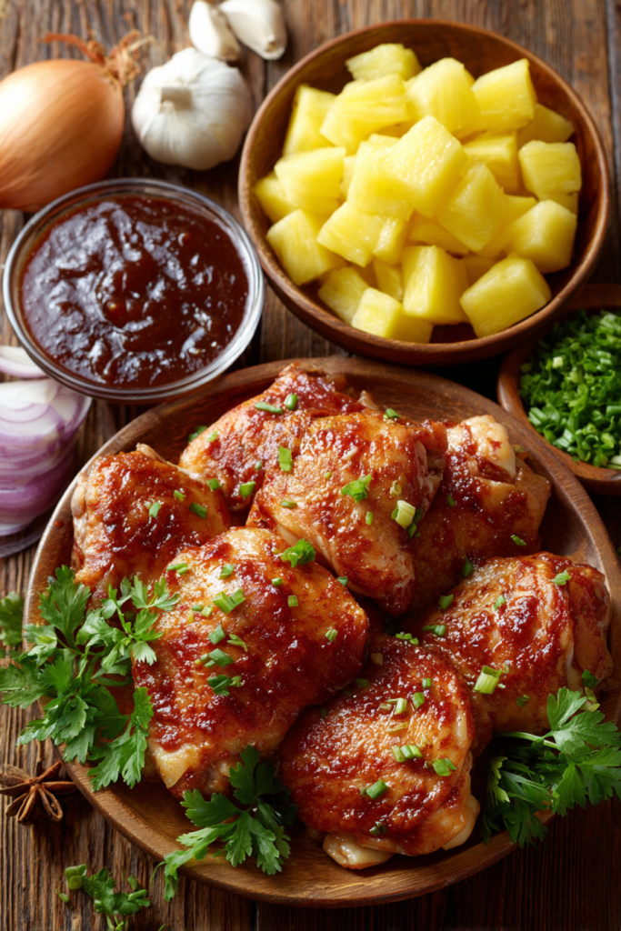 Crockpot Pineapple BBQ Chicken