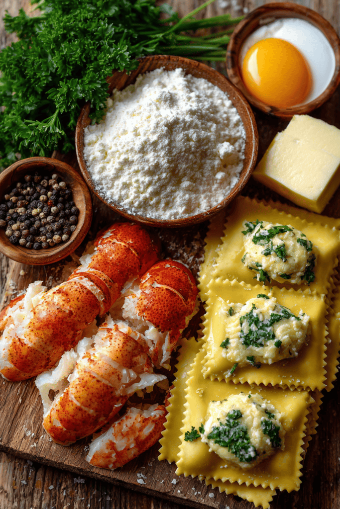 Garlic Butter Lobster Ravioli