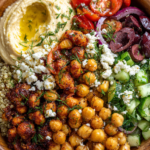 Mediterranean Chickpea Bowls with Hummus and Feta