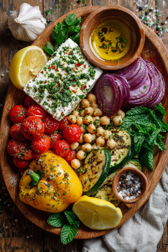 Whipped Feta Roasted Vegetable Bowl