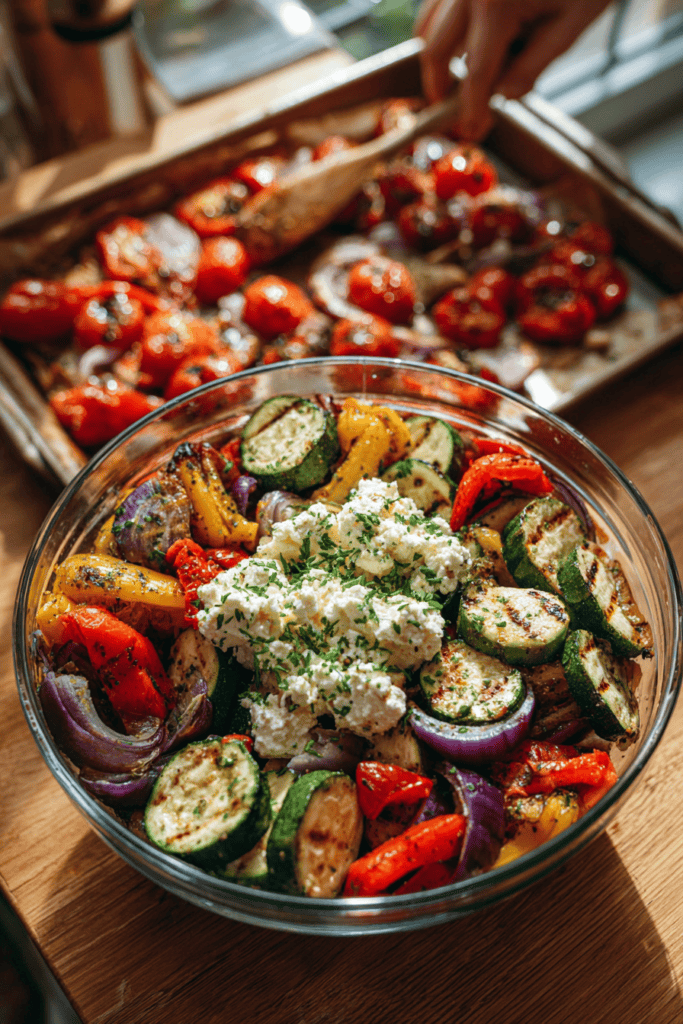 Whipped Feta Roasted Vegetable Bowl