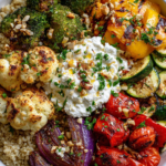 Whipped Feta Roasted Vegetable Bowl